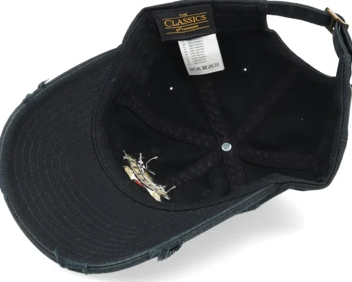Dad Cap-Abducted Pizza Black Destroyed Dad Cap -