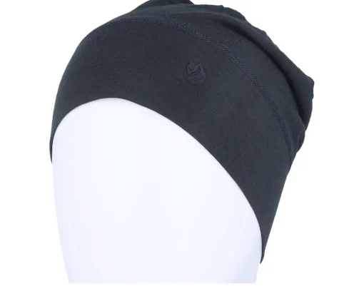 Traditional Beanies-Fjällräven Abisko Lite Wool Black Beanie -