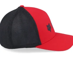 New Fox Absolute Hat Flame Red/Black Mesh Flexfit -