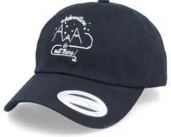 Adjustable-Bacpakr Adventure Is Out There Black Dad Cap Adjustable -