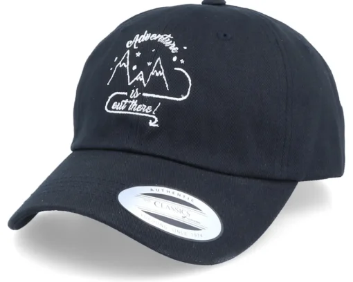 Adjustable-Bacpakr Adventure Is Out There Black Dad Cap Adjustable -