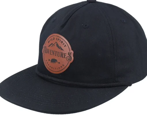 Sale Wild Spirit Adventures Expeditions Patch Rope Snapback - Black