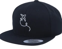 Snapback-Bacpakr Airplane Black Snapback -