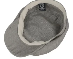 Clearance CTH Ericson Alan Linen Chambray Flat Cap - Brown