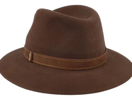 Clearance Borsalino Alessandria Dattero Brown Traveller -