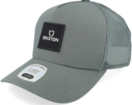 Trucker-Brixton Alpha Block X C Mesh Agave /Agave A-Frame Trucker - Green