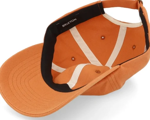 Dad Cap-Brixton Alpha Cap Paradise Vintage Wash Dad Cap - Orange