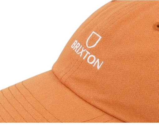 Dad Cap-Brixton Alpha Cap Paradise Vintage Wash Dad Cap - Orange
