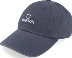 Dad Cap-Brixton Alpha Cap Washed Navy Vintage Wash Dad Cap - Blue