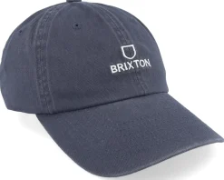Dad Cap-Brixton Alpha Cap Washed Navy Vintage Wash Dad Cap - Blue