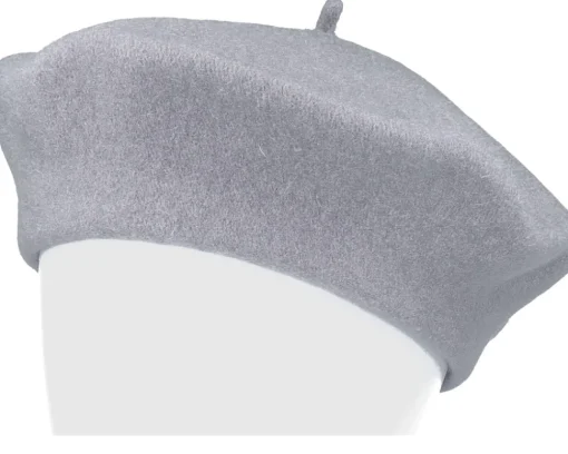Berets-CTH Ericson Amelie Wool Dark Grey Beret -