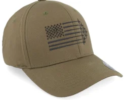 Sale Iconic American Flag Jet Fighter Aircraft Olive Flexfit -