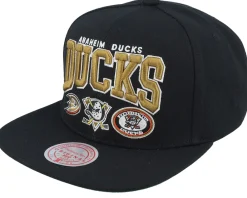 Snapback-Mitchell & Ness Anaheim Ducks Champ Stack Black Snapback -
