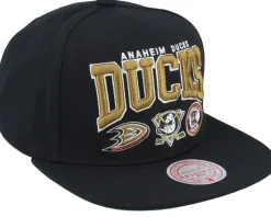 Snapback-Mitchell & Ness Anaheim Ducks Champ Stack Black Snapback -