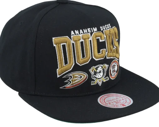 Snapback-Mitchell & Ness Anaheim Ducks Champ Stack Black Snapback -