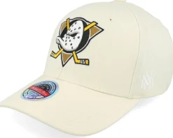 Sale Mitchell & Ness Anaheim Ducks Khaki Classic Red Khaki Adjustable - Beige