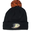 Fashion Adidas Anaheim Ducks NHL Cuff Beanie Pom - Black
