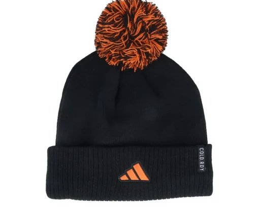 Fashion Adidas Anaheim Ducks NHL Cuff Beanie Pom - Black