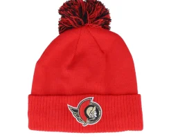 Fashion Adidas Anaheim Ducks NHL Cuff Beanie Pom - Black