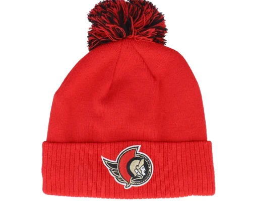 Fashion Adidas Anaheim Ducks NHL Cuff Beanie Pom - Black