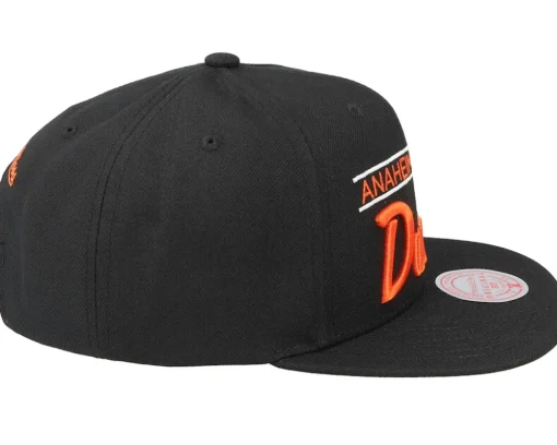 Snapback-Mitchell & Ness Anaheim Ducks Retro Lock Up Snapback - Black