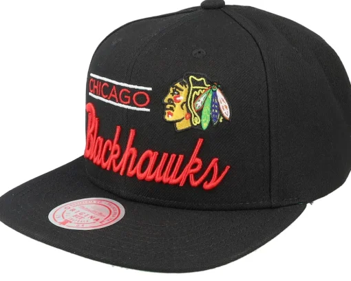 Snapback-Mitchell & Ness Anaheim Ducks Retro Lock Up Snapback - Black