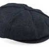 Flat Caps-Jack Anchor Anchor Patch Charcoal Wool Bakerboy Flat Cap -