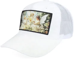 Velvet Caps-Calza Pennello Angels & Money Velvet Peach/Ivory A-frame Trucker - Pink