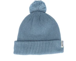 Pom Beanies-Rip Curl Anoeta Reg Beanie Dusty Pom - Blue