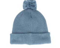 Pom Beanies-Rip Curl Anoeta Reg Beanie Dusty Pom - Blue
