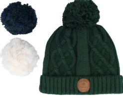 Knitted Beanies-Cabaïa Appletini Dark Green Pom -
