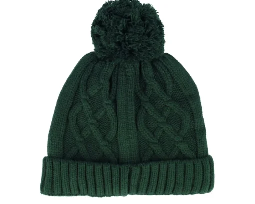 Knitted Beanies-Cabaïa Appletini Dark Green Pom -