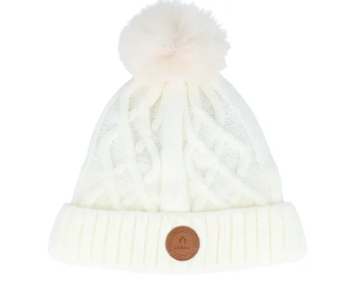 Knitted Beanies-Cabaïa Appletini White Polar Pom -