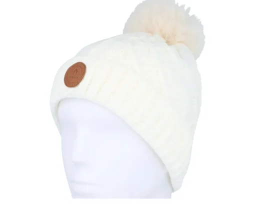 Knitted Beanies-Cabaïa Appletini White Polar Pom -