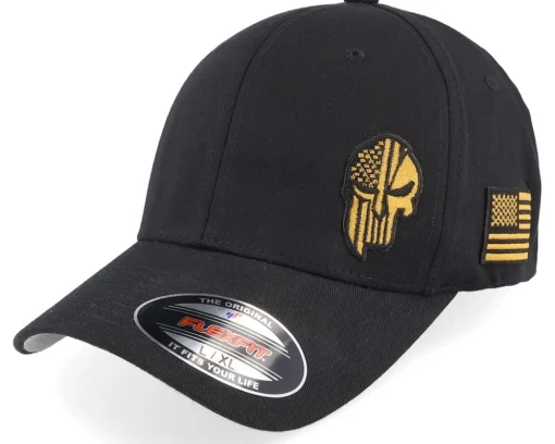 Flexfit-Army Head Army Skull Usa /Gold Flexfit - Black