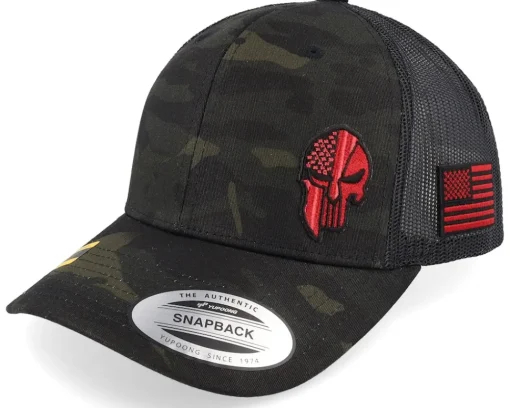 Flexfit-Army Head Army Skull Usa /Gold Flexfit - Black