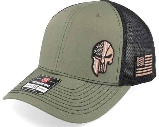 Flexfit-Army Head Army Skull Usa /Gold Flexfit - Black