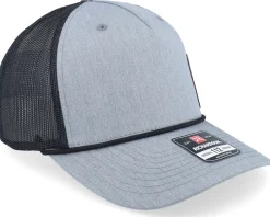 Trucker-Army Head Army Skull Usa Brown Patch Heather /Black Rope A-Frame Trucker - Grey