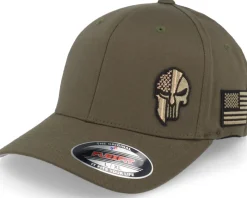 Sale Army Head Army Skull USA Olive Flexfit - Green