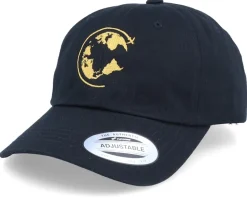 Adjustable-Bacpakr Around The World Black Dad Cap Adjustable -