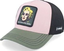 Trucker-Capslab Art Dead Star Black/Pink/Green A-Frame Trucker -