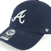 Dad Cap-47 Brand Atlanta Braves Clean Up Navy Dad Cap -