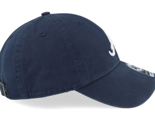 Dad Cap-47 Brand Atlanta Braves Clean Up Navy Dad Cap -