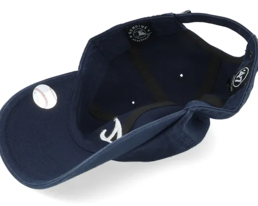 Dad Cap-47 Brand Atlanta Braves Clean Up Navy Dad Cap -