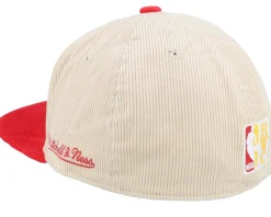 Online Mitchell & Ness Atlanta Hawks Team Cord Off White/Red Fitted - Beige