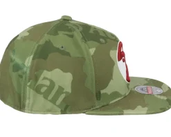 Fitted-Mitchell & Ness Atlanta Hawks Tonal Green Camo Stretch Fitted -