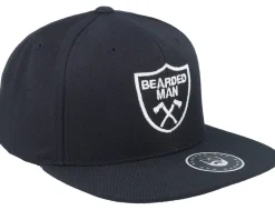 Outlet Bearded Man Axe Crest Black Snapback -