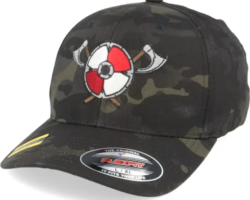 Clearance Vikings Axe Shield Black Camo Flexfit -