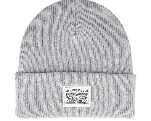 Outlet Levi's Backpatch Beanie Regular Cuff - Grey