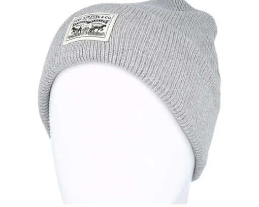 Outlet Levi's Backpatch Beanie Regular Cuff - Grey